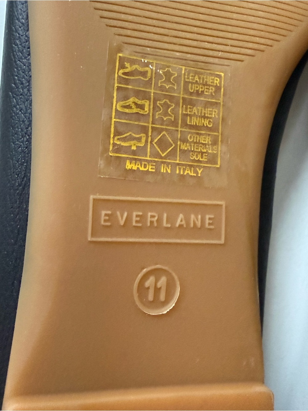 BRAND NEW EVERLANE THE DAY GLOVE BLACK FLATS SIZE 11 - Picture 8 of 8
